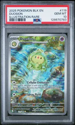 2025 Pokemon SV: BLK EN-Black Bolt #119/086 Duosion PSA 10 - Image 1