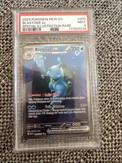 Pokemon Mew 2023 En-151 Blastoise EX Special Illustration Rare PSA 9 - Image 1