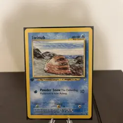 Lot of 4 Pokemon Vintage Neo Genesis Cards NM/MT kingdra, Natu, Shellder, Swinub - Image 2
