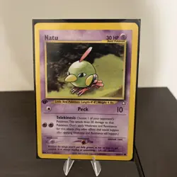 Lot of 4 Pokemon Vintage Neo Genesis Cards NM/MT kingdra, Natu, Shellder, Swinub - Image 3