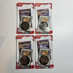Pokemon TCG Destined Rivals Checklane Blister EEVEE Promo & Coin Sealed Lot Of 4 - Image 1