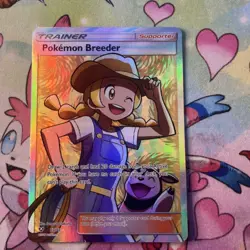 Pokemon Breeder (Full Art) Ultra Rare Shining Legends 73/73 NM Pokemon TCG - Image 1