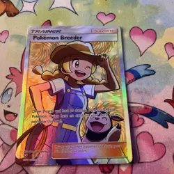 Pokemon Breeder (Full Art) Ultra Rare Shining Legends 73/73 NM Pokemon TCG - Image 2