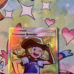 Pokemon Breeder (Full Art) Ultra Rare Shining Legends 73/73 NM Pokemon TCG - Image 3