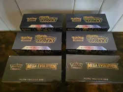 Pokemon Surging Sparks & Mega Evolution Elite Trainer Box New Sealed Case ETBS - Image 4