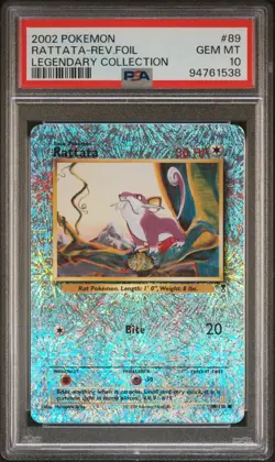 Pokemon Rattata Legendary Coll. Reverse Holo Rare #89 PSA 10 Gem Mint - Image 1