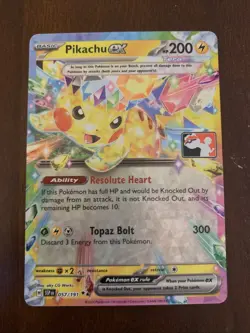 Pikachu EX 057/191 Play! Pokemon League Stamp Promo Prize Pack Near Mint - Image 1