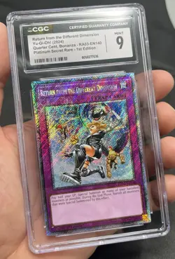CGC 9 - Return from the Different Dimension RA03 Platinum Rare 1st Ed Yugioh! - Image 2
