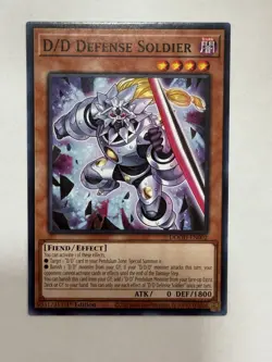 D/D Defense Soldier DOOD-EN002 Common Doom Of Dimensions Yugioh NM - Image 1