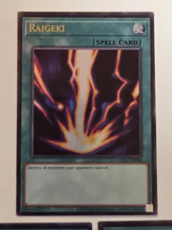 Raigeki LCKC-EN088 x3 Ultra Rare Yugioh Cards Legendary Collection Kaiba Mint - Image 2