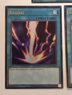 Raigeki LCKC-EN088 x3 Ultra Rare Yugioh Cards Legendary Collection Kaiba Mint - Image 3