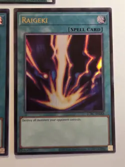 Raigeki LCKC-EN088 x3 Ultra Rare Yugioh Cards Legendary Collection Kaiba Mint - Image 4