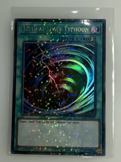 Yugioh Mystical Space Typhoon - HAC1-EN023 - Starfoil 1st Edition LP - Image 1