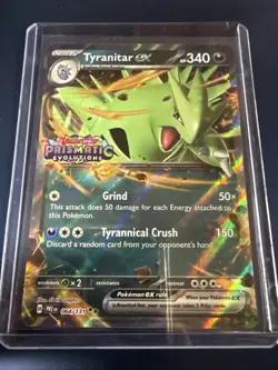 Tyranitar ex 064/131 Pokemon Stamped Prismatic Evolutions Double Rare Promo Card - Image 1