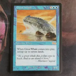 MTG Magic the Gathering Card LP - Great Whale - Image 1