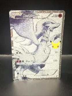 Pokemon Reshiram Full Art Holo Card 113/114 Celebrations Classic Collection - Image 1