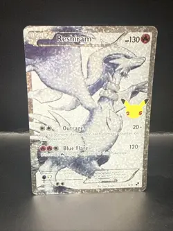 Pokemon Reshiram Full Art Holo Card 113/114 Celebrations Classic Collection - Image 2