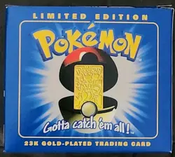 Pokemon Burger King 23k Gold Plated Trading Card Mewtwo Sealed In Blue Box, New - Image 4