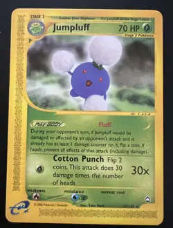 POKEMON AQUAPOLIS JUMPLUFF NON HOLO RARE CARD 17/147 - Image 1
