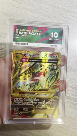 ACE (PSA/BGS) 10 M Rayquaza EX Full Art 98/98 Ancient Origins Pokemon Card - Image 2