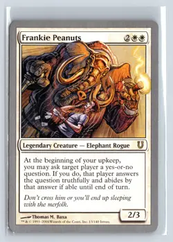 FRANKIE PEANUTS - MTG Magic the Gathering Card - Unhinged - Rare - Image 1