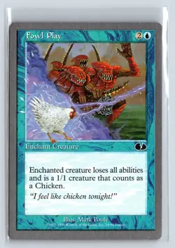 (2x) FOWL PLAY - MTG Magic the Gathering Card - Unglued - Common - Image 1