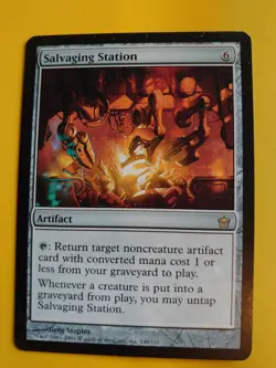 MTG Card. Salvaging Station Fifth Dawn Rare Artifact - Image 1