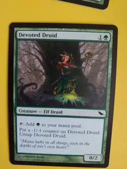 MTG Card. Devoted Druid Shadowmoor Elf druid - Image 1