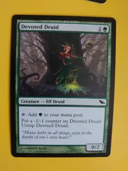 MTG Card. Devoted Druid Shadowmoor Elf druid - Image 2