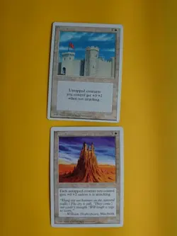 Castle x2 4th and 5th Edition Enchantment MTG Card. old vintage 2 cards - Image 1
