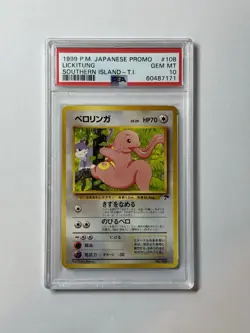 PSA 10 GEM MINT Lickitung No. 108 Southern Islands Vintage Japanese Pokemon Card - Image 1