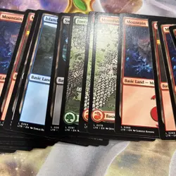 MtG Lotr Lot Of 87 Basic Land Non Foil Magic Lord Of The Rings And Borderless - Image 4