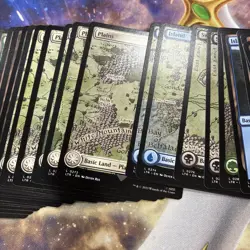 MtG Lotr Lot Of 87 Basic Land Non Foil Magic Lord Of The Rings And Borderless - Image 5