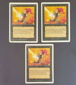 MTG Magic the Gathering Paralyze Unlimited Edition x3 Heavy Play - Image 1