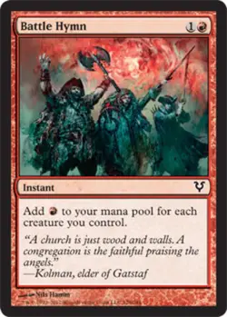 Slightly Played, English - 1 x MTG Battle Hymn - Foil Avacyn Restored - Image 1