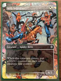 Web-Warriors - Borderless - MtG Spider-Man - NM - Image 1