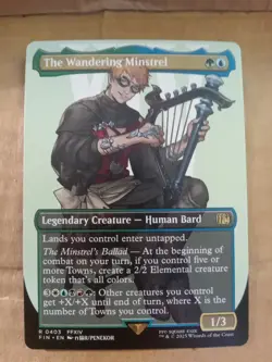 MTG The Wandering Minstrel (Borderless) x1 NM from Final Fantasy - Image 1