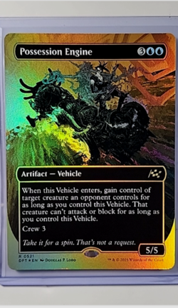 MTG Magic the Gathering DFT Borderless First Place Foil Possession Engine LP - Image 1