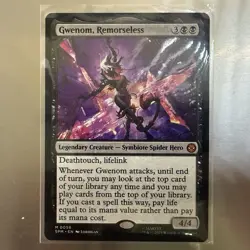 MTG Spider-Man Gwenom Remorseless Mythic #256 Regular *Pack Fresh* Marvel/Magic - Image 1