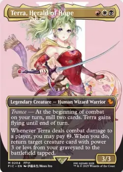 Near Mint, English - 1 x MTG Terra, Herald of Hope - Foil - Borderless Commander - Image 1