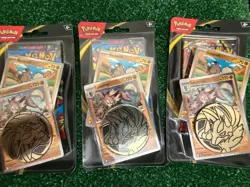 Pokemon TCG- Mega Evolution Checklane Blister Lycanroc Rockruff Booster x 3 - Image 1