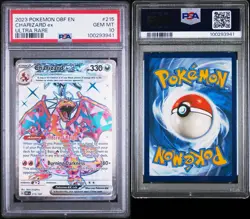 2023 Pokemon Charizard Ex Ultra Rare 215/197 Obsidian Flames English PSA 10 - Image 3