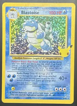 Blastoise 2/102 Celebrations: Classic Collection Holo Ultra Rare Pokemon TCG NM - Image 1