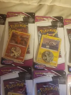 16x Pokemon Fusion Strike Checklane Blister Pack Inner Case Box Is Opened - Image 2