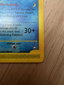 Pokemon Suicune 37/147 Aquapolis Non Holo Rare LP+ - Image 5