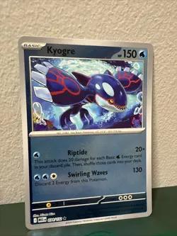 Kyogre 034/132 ME01: Mega Evolution Reverse Holo Rare Pokemon TCG NM - Image 1