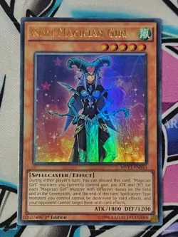 YUGIOH Ultra Rare Kiwi Magician Girl MVP1-EN016 1st Edition - Image 1