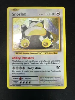 Pokemon Snorlax XY179 Evolutions Blackstar Promo Holo Foil Card 2016 HP - Image 1
