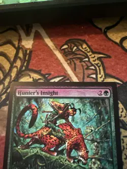 Mtg Magic Commander Legends Hunter’s Insight Misprint Error Magenta Ink Card - Image 2
