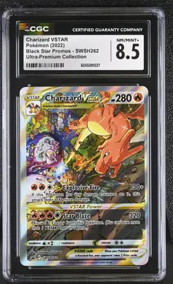 CGC 8.5 NM-MINT+ Charizard VSTAR SWSH262 FULL ART HOLO 262 PROMO Pokemon Card - Image 1